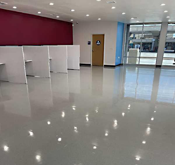 American Family House New Site in Whittier. Floor Service. Impressions Commercial Maintenance Cleaned Floor , Seal and Wax Floor Finish Service